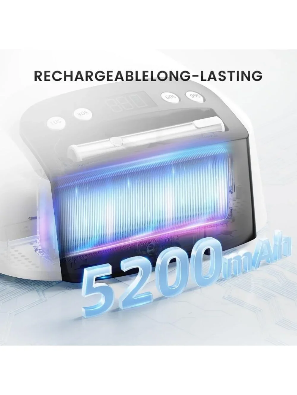 Rechargeable 2-in-1 UV LED Nail Lamp for Gel Nails - Portable & Fast Drying